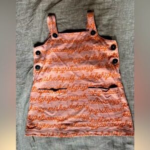 Misha & Puff Pink and Orange Script Dress